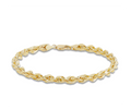 Solid Rope Bracelet Yellow Gold