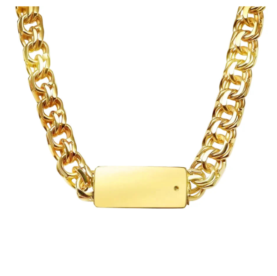 Solid Gold Chino Necklace